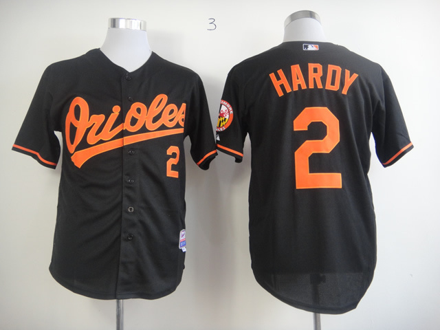Men Baltimore Orioles #2 Hardy Black MLB Jerseys